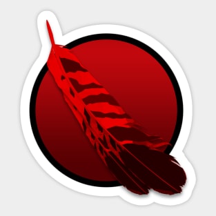 Red feathers Sticker